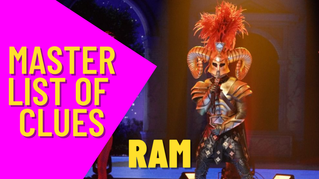 Masked Singer Ram Clues - Master List